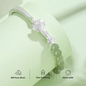 Oriental Aesthetics Ruyi Bangle | Traditional Symbol of Lifelong Harmony & Gentle Blessings