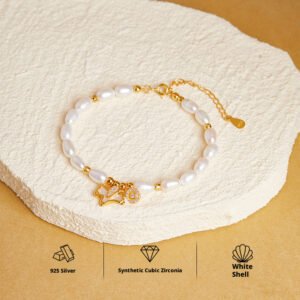 Year of the Horse Cultured Pearl Lucky Bracelet | Traditional Symbol of Blessings & Good Fortune